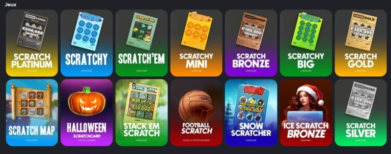 Instant Casino cartes à gratter